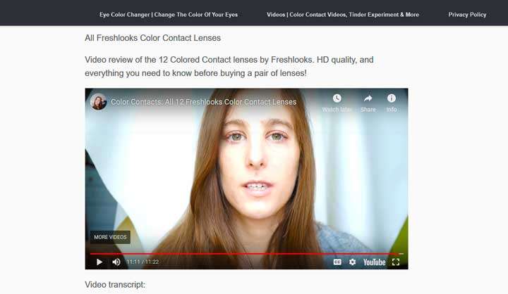 video marketing vision care industry
