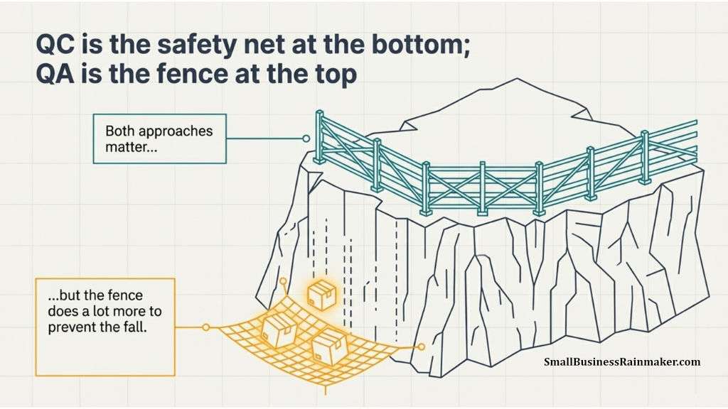 QA and QC concepts illustrated